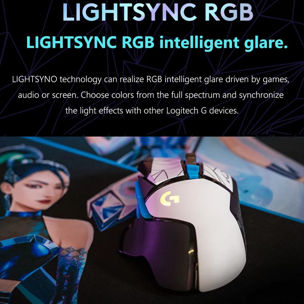 картинка Мышка Logitech G502 HERO League of Legends, White (910-006101) от магазина КомпьютерЦентр