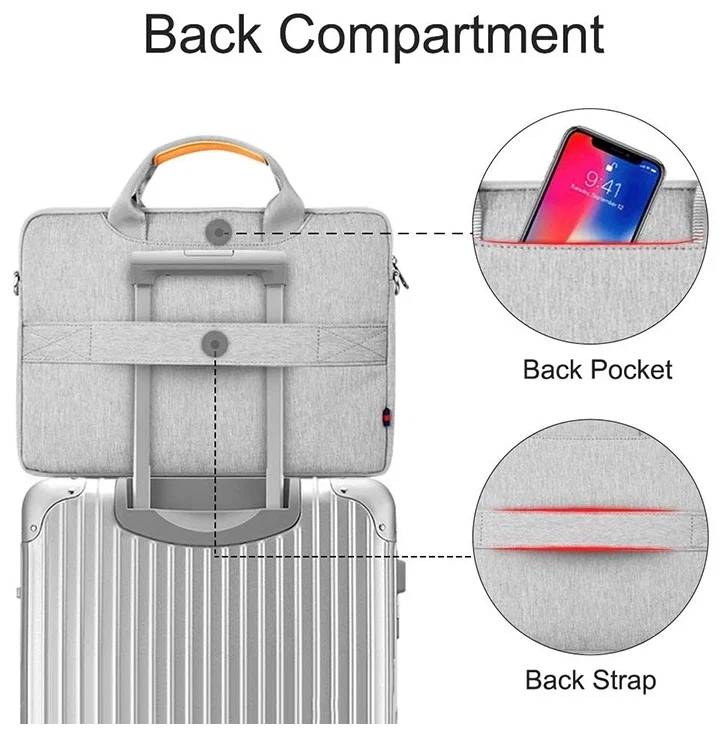 картинка Сумка для ноутбука WIWU Pioneer Pro Handbag for MacBook 15.6'' Gray от магазина КомпьютерЦентр