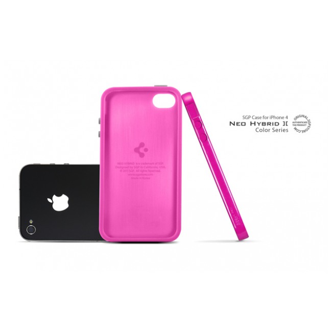 картинка Чехол SGP Case Neo Hybrid-2 Color Series Fantasia Hot Pink for iPhone 4 (SGP07777) от магазина КомпьютерЦентр