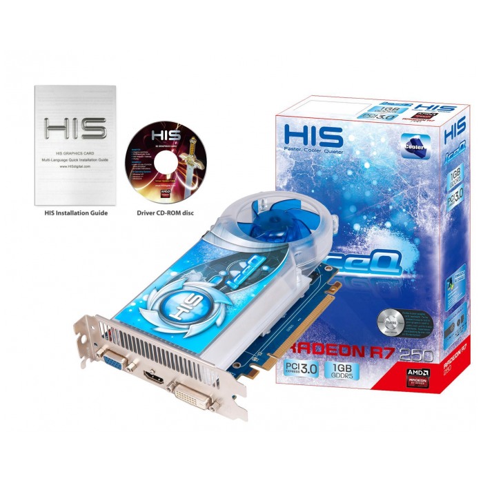 картинка Видеокарта HIS 1Gb DDR5 ATI R7 250 IceQ Boost Clock (H250Q1G) от магазина КомпьютерЦентр