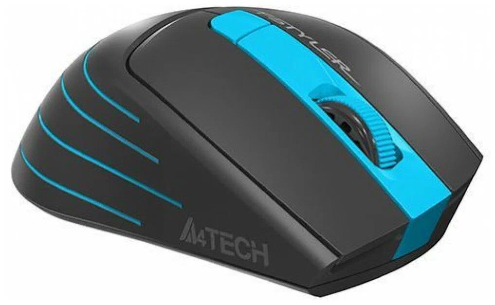 картинка Мышка A4tech Fstyler FG30; Wireless Silent Gray/ Blue от магазина КомпьютерЦентр