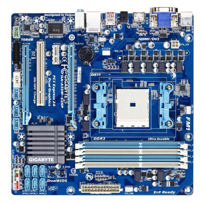картинка Материнская плата Gigabyte GA-A55M-S2HP (GA-A55M-S2HP) от магазина КомпьютерЦентр