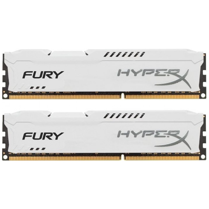 картинка Набор модулей памяти Kingston DIMM DDR3 16Gb (2 x 8Gb) 1866MHz PC3-14900 HyperX Fury White (HX318C10FWK2/16G) от магазина КомпьютерЦентр