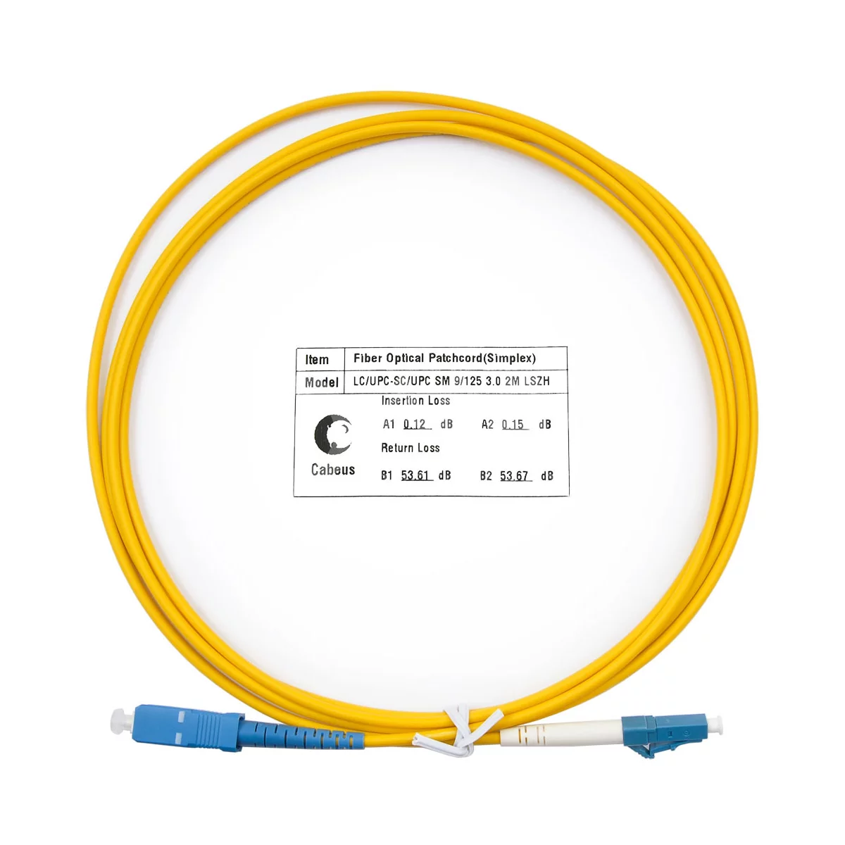 картинка Патч-корд Cabeus FOP(s)-9-LC-SC-2m Шнур оптический simplex LC-SC 9/ 125 sm 2м LSZH от магазина КомпьютерЦентр