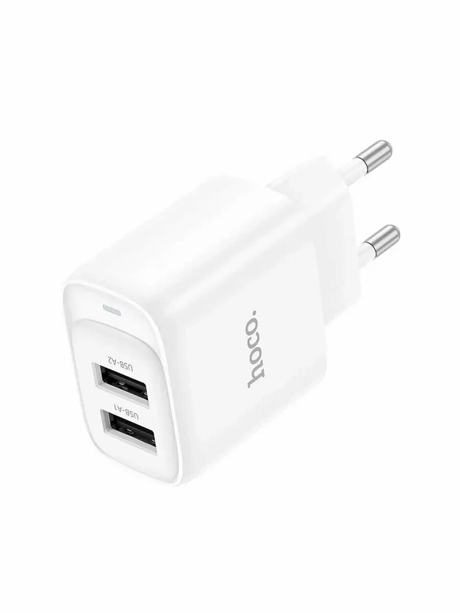 картинка СЗУ HOCO C141A Smart dual-port charger white от магазина КомпьютерЦентр