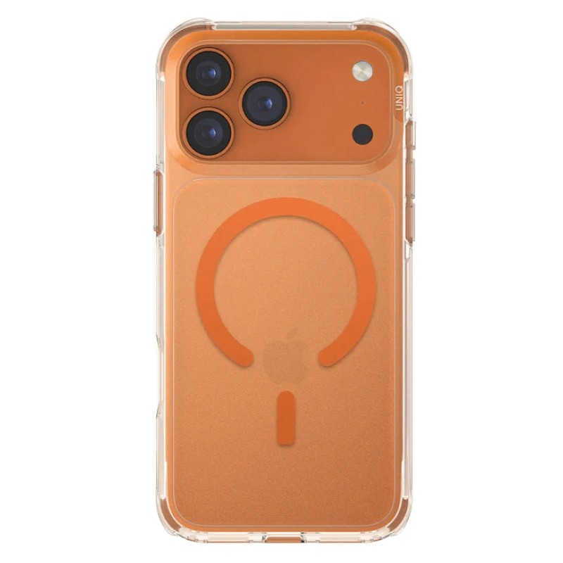 картинка Чехол Uniq HYBRID LIFEPRO XTREME MAGCLICK CHARGING (MagSafe) для iPhone 17 Pro 6.3'' FROST CLEAR/ VOLT ORANGE от магазина КомпьютерЦентр